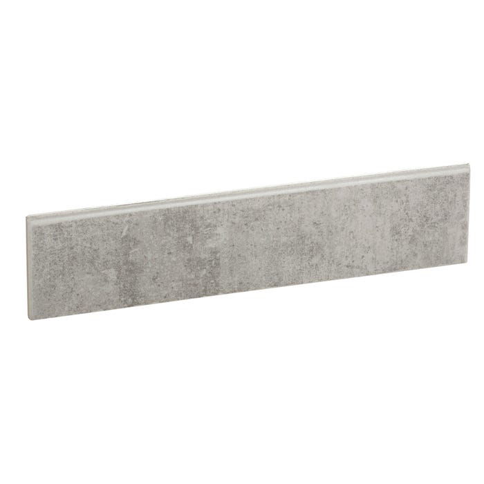 Plinthe gris effet pierre l.8 x L.34 cm Fusion 1