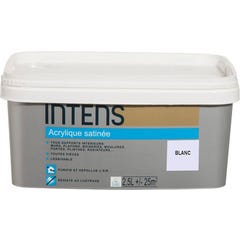 Peinture intérieure multi-supports acrylique monocouche satin blanc 2.5 L - INTENS 0