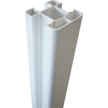 Poteau PVC blanc L.2400 x 80 x 80 mm 10