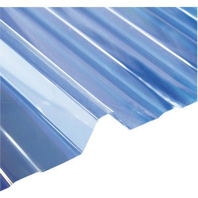 Plaque Polycarbonate Nervuree 1045 Translucide L 250 X L 105 Cm Bricoman