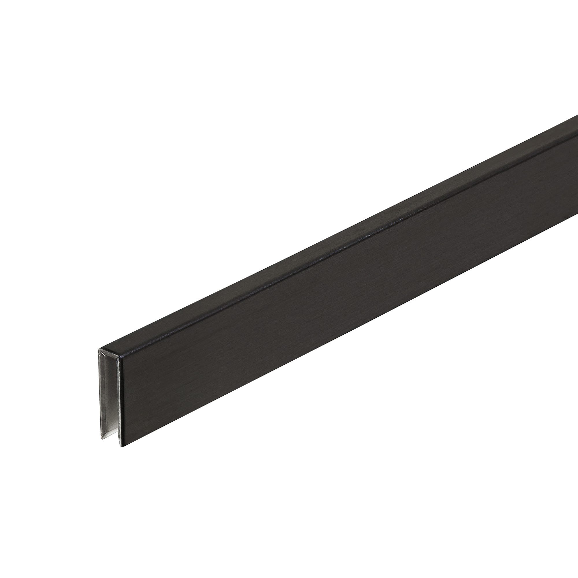 Listel Inox noir mat brossé 10x3mm 2.50m 0