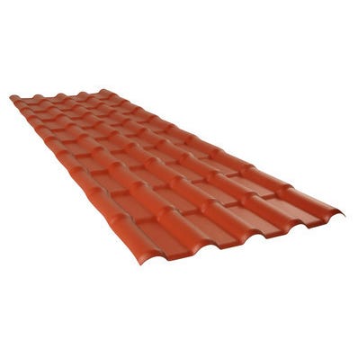 Panneau Tuile Express Terracotta L 222 X L 75 Cm Bricoman