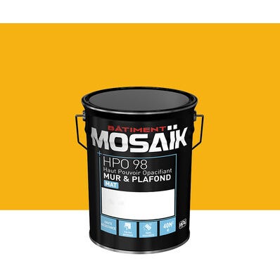 Peinture intérieure mat jaune fricero teintée en machine 4L HPO - MOSAIK 1