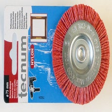 Brosse nylon pour perceuse disque Diam.75 mm 750224 TECNUM