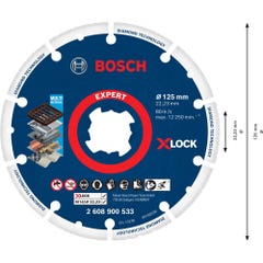 Disque Diamant Métal X-LOCK 125 mm - EXPERT BOSCH 0