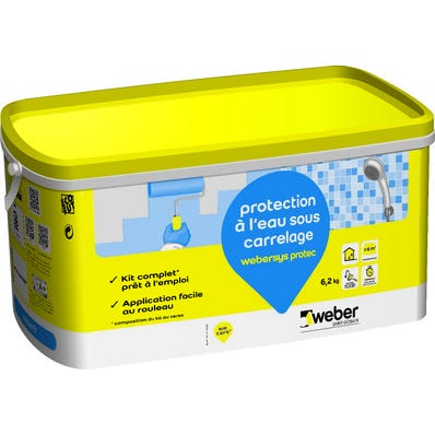 Kit protection à l'eau sous carrelage 6m² Webersys protec - WEBER