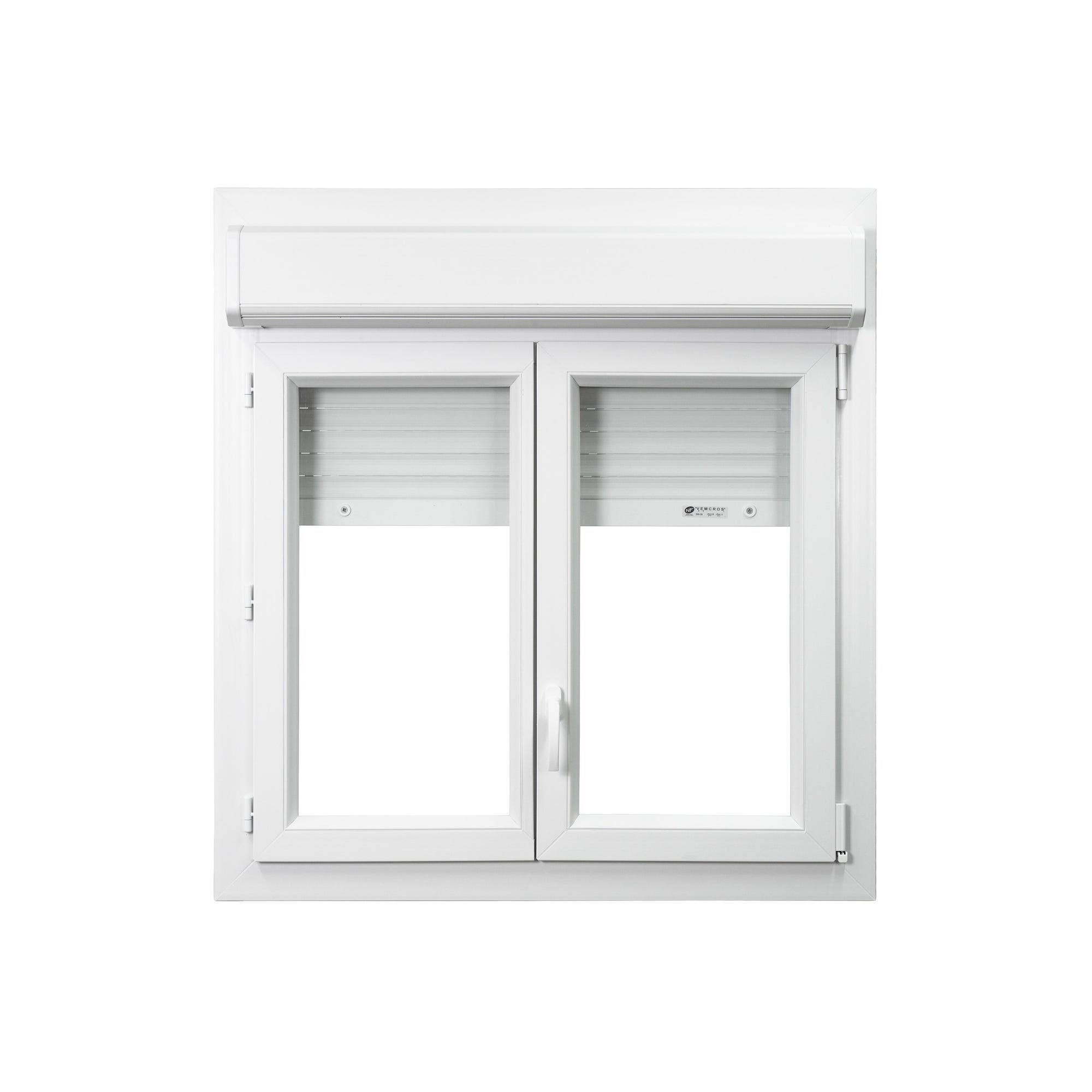 Fenêtre PVC avec volet roulant intégré monobloc Ob 2 vantaux H.135 x L.140 cm - GROSFILLEX 0