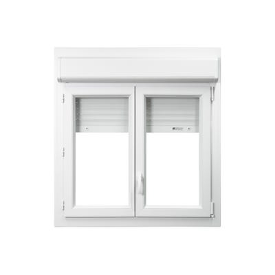 Fenêtre PVC avec volet roulant intégré monobloc Ob 2 vantaux H.75 x L.100 cm - GROSFILLEX 0