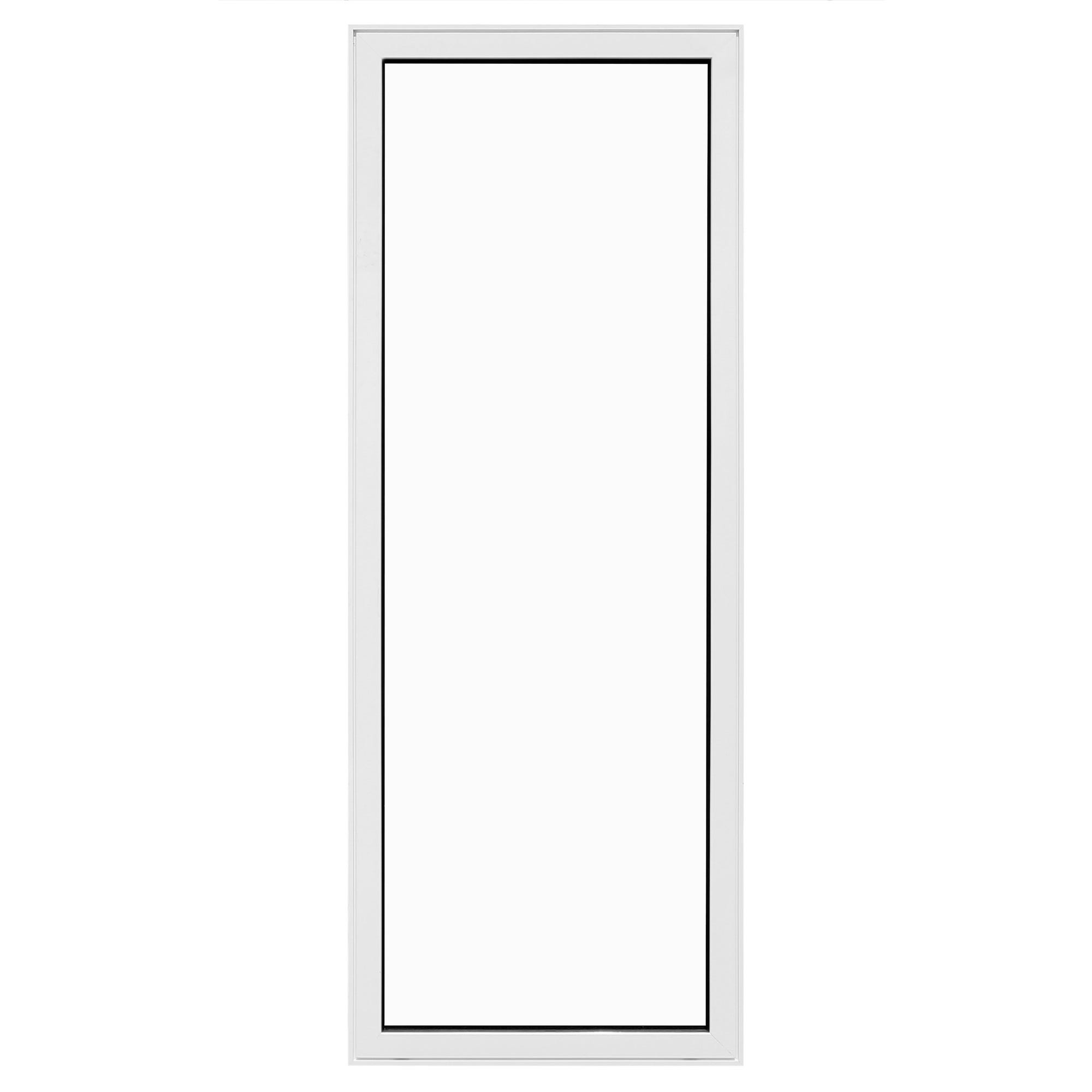 Porte-fenêtre aluminium H.215 x l.80 cm ouvrant à la française 1 vantail tirant droit blanc 2