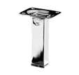 Pied de meuble carré H. 80 cm acier chromé