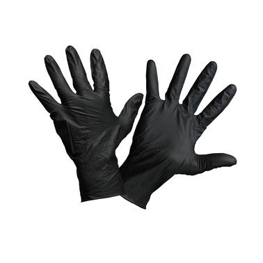 Ritter Premium Lot de 100 gants jetables en nitrile Noir sans poudre Taille  M