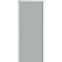 Bloc-porte palière EI30 stratifié gris perle serrure 1 point Huiss.72/54 mm poussant droit H.204 x l.73 cm - JELD WEN 1