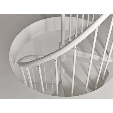 Escalier colimaçon Despina blanc 13 hauteurs Diam.110 cm