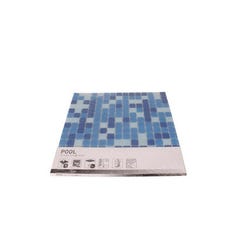 Mosaïque bleu l.32,7 x L.32,7 cm Pool mix