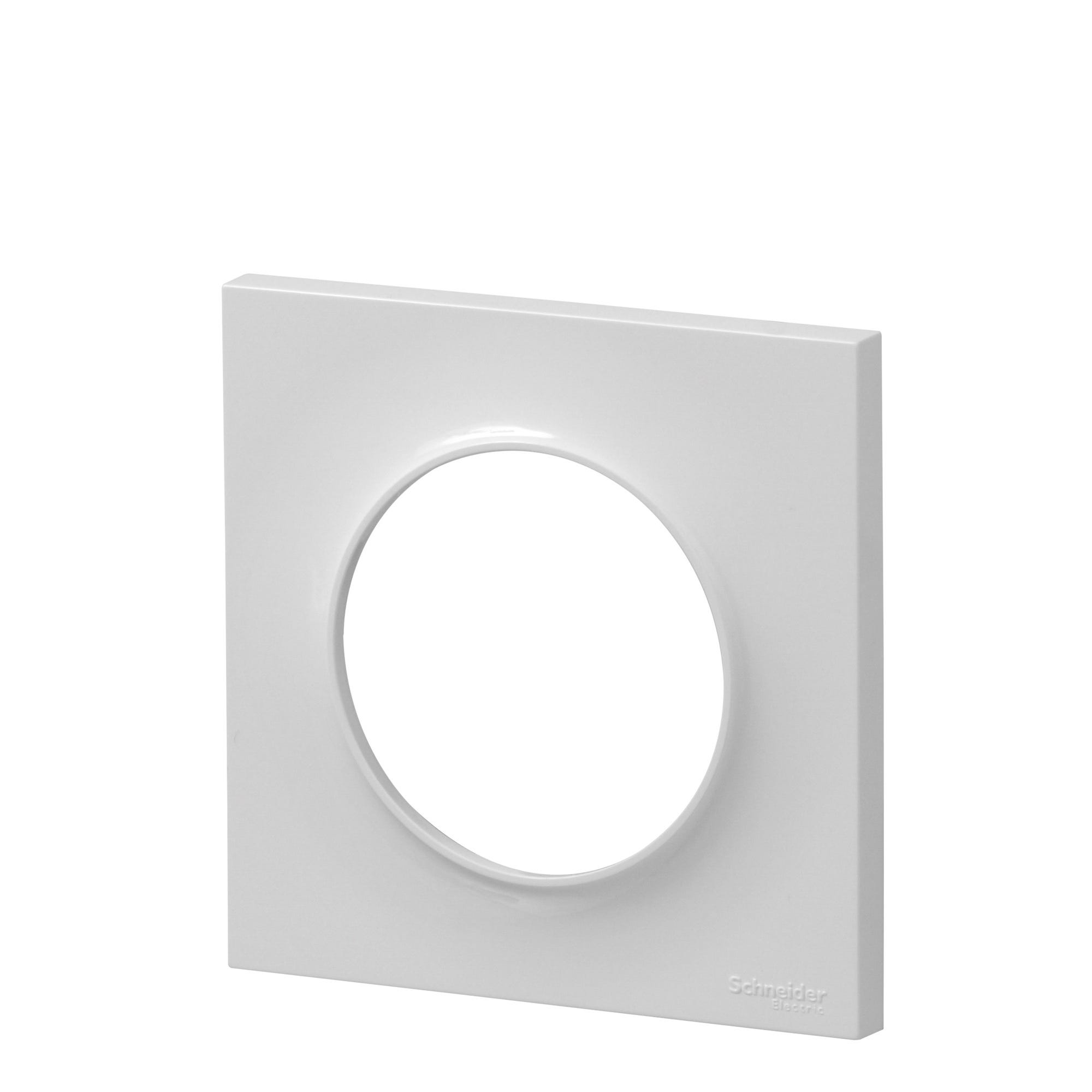 Plaque simple blanc Odace Style - SCHNEIDER ELECTRIC 1