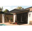 Store banne manuel gris avec coffre l.4 x P.3 m