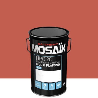 Peinture intérieure mat marron flandre teintée en machine 4L HPO - MOSAIK 1