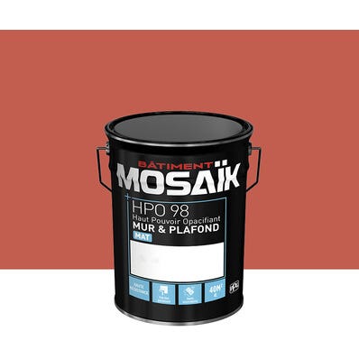 Peinture intérieure mat marron flandre teintée en machine 4L HPO - MOSAIK 1