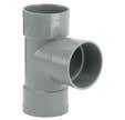 Te simple PVC Diam 80mm , 87°30 , Femelle / Femelle