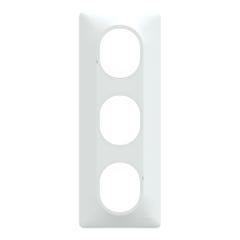 Ovalis - Plaque de finition - 3 postes Vertical - entraxe 71 mm - Blanc 0