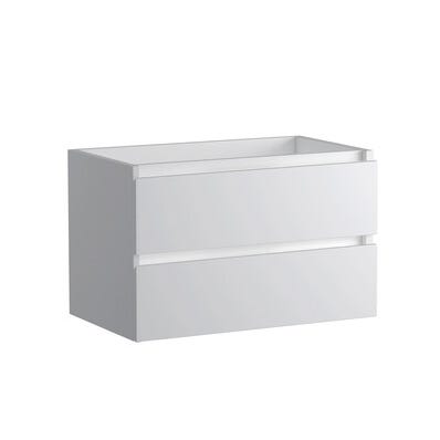 Caisson de salle de bain 2 tiroirs l.80 x H.50 x P.45 cm Blanc brillant