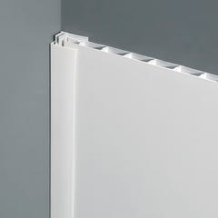 Profil de finition PVC extrémité clipsable blanc Ep.5/8 mm Long.2,6 m - GROSFILLEX 0