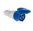 FICHE INDUS 2P+T FEMELLE 16A IP44