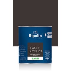 Peinture intérieure et extérieure multi-supports glycéro satin brun normand 2 L - RIPOLIN