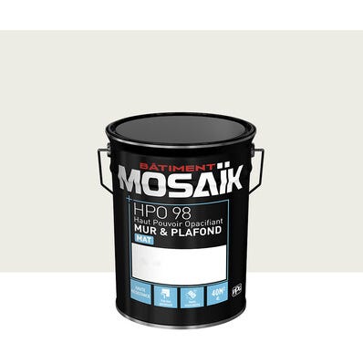 Peinture intérieure mat blanc flumet teintée en machine 4L HPO - MOSAIK 1