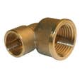Lot de 10 coudes 90° Femelle cuivre à souder 15 x 21 (1/2") Diam.14 mm