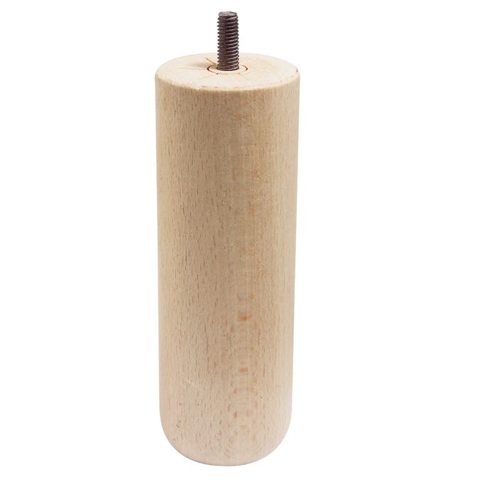 Pied de lit cylindrique en bois de hêtre H.15 cm - CHAINEY  0