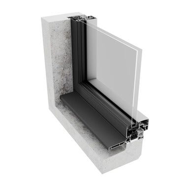 Fenêtre sur-mesure en aluminium, 1 vantail