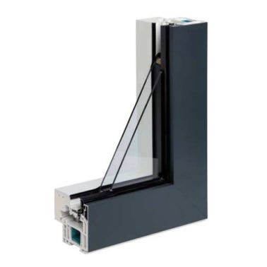 Fenêtre sur-mesure en aluminium et PVC, 1 vantail