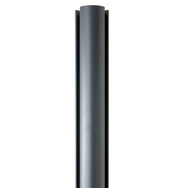 Poteau aluminium bar multi angle gris PVC/Chanvre Haut.2,46 m