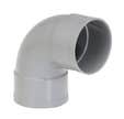 Coude PVC Diam 125mm , 87°30, Mâle / Femelle