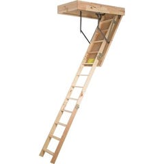 Escalier escamotable isolé en pin standard l.60 x H.120 cm  0