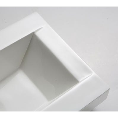 Vasque en résine blanche l.40 x P.25 cm Tiny 2 1