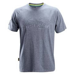 T-shirt de travail gris foncé T.XL Logo - SNICKERS 2