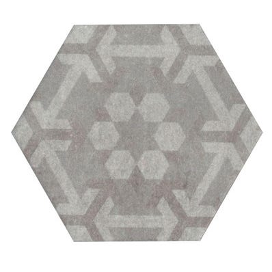 Parement hexagonal gris effet pierre l.15 x L.17,3 cm Cementi 4