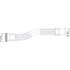Flexible de raccordement Diam.32 mm Long.75 cm Fitoflex - VALENTIN  1
