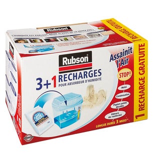 4 x recharges pour absorbeur d'humidité - 2093425 RUBSON Pas Cher 