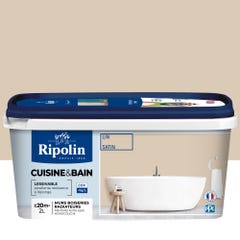 Peinture intérieure multi-supports acrylique satin lin 2 L Cuisine & bain - RIPOLIN 0