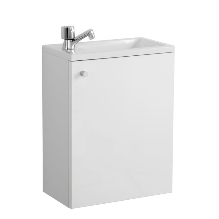 Meuble lave-mains de salle de bain blanc l.40 x H.50 x P.25 cm Eco 40 1