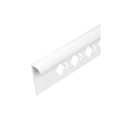 Profilé d'arrêt 1/4 rond ouvert 12,5mm PVC blanc  2m50 0