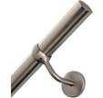 KIT MAIN COURANTE RONDE EN NICKEL BROSSÉ LONGUEUR 200 CM