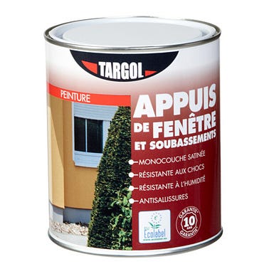 Peinture extérieure appuis de fenêtre et soubassement gris 1 L - TARGOL 0