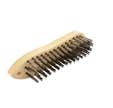 Brosse métallique à main fil acier type violon manche bois pour brossage et décapage - 950360 TECNUM