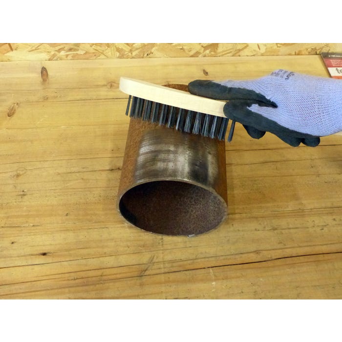 Brosse métallique à main fil acier manche bois pour brosser et décaper - 950340 TECNUM 2