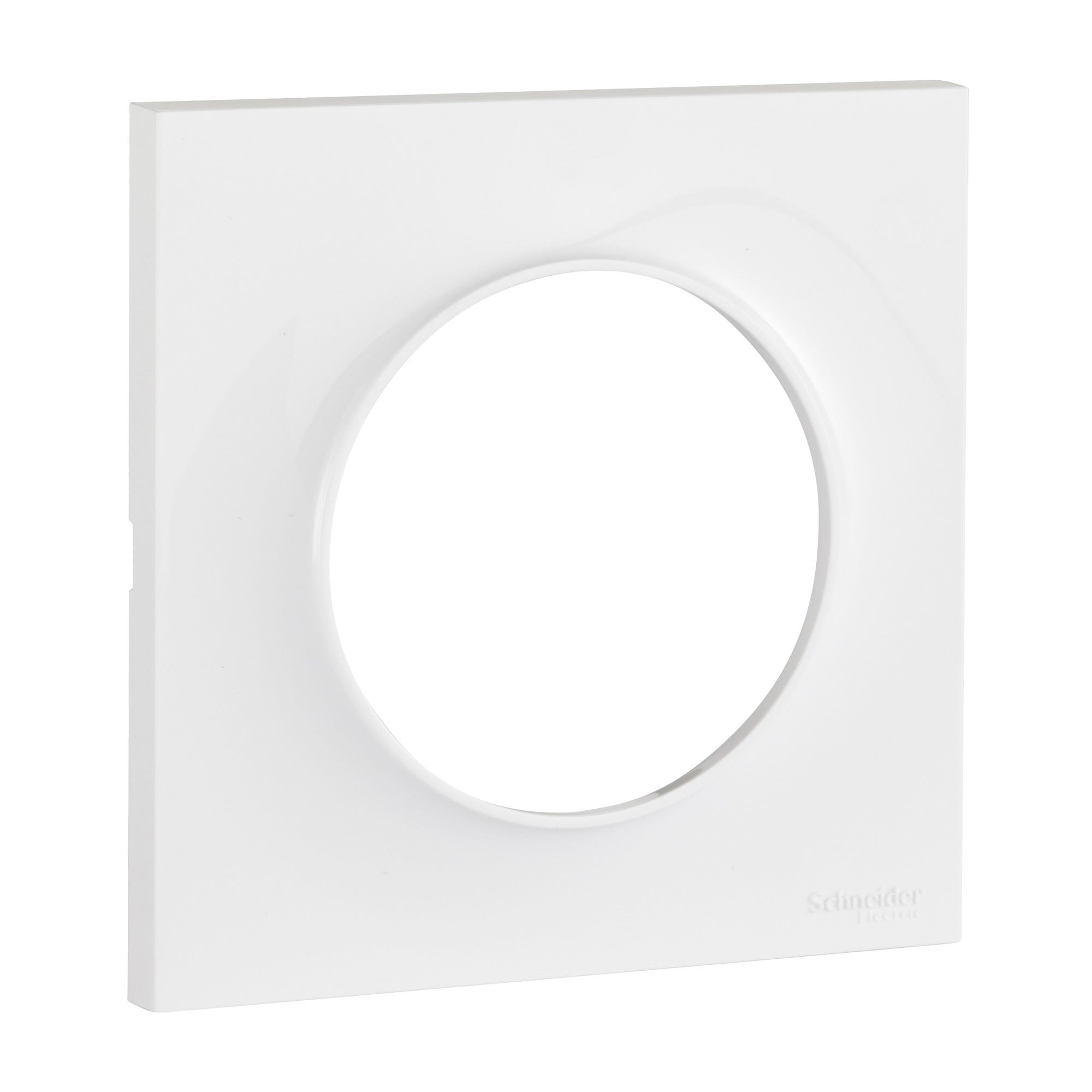 Plaque simple blanc Odace Style - SCHNEIDER ELECTRIC 0
