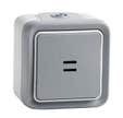 Poussoir à voyant IP55 gris Plexo - LEGRAND